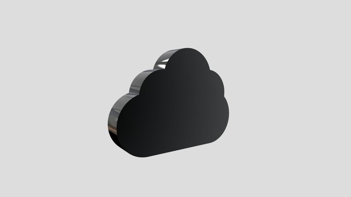 Minimalist 3D Cloud Icon – Free 3D Model STL