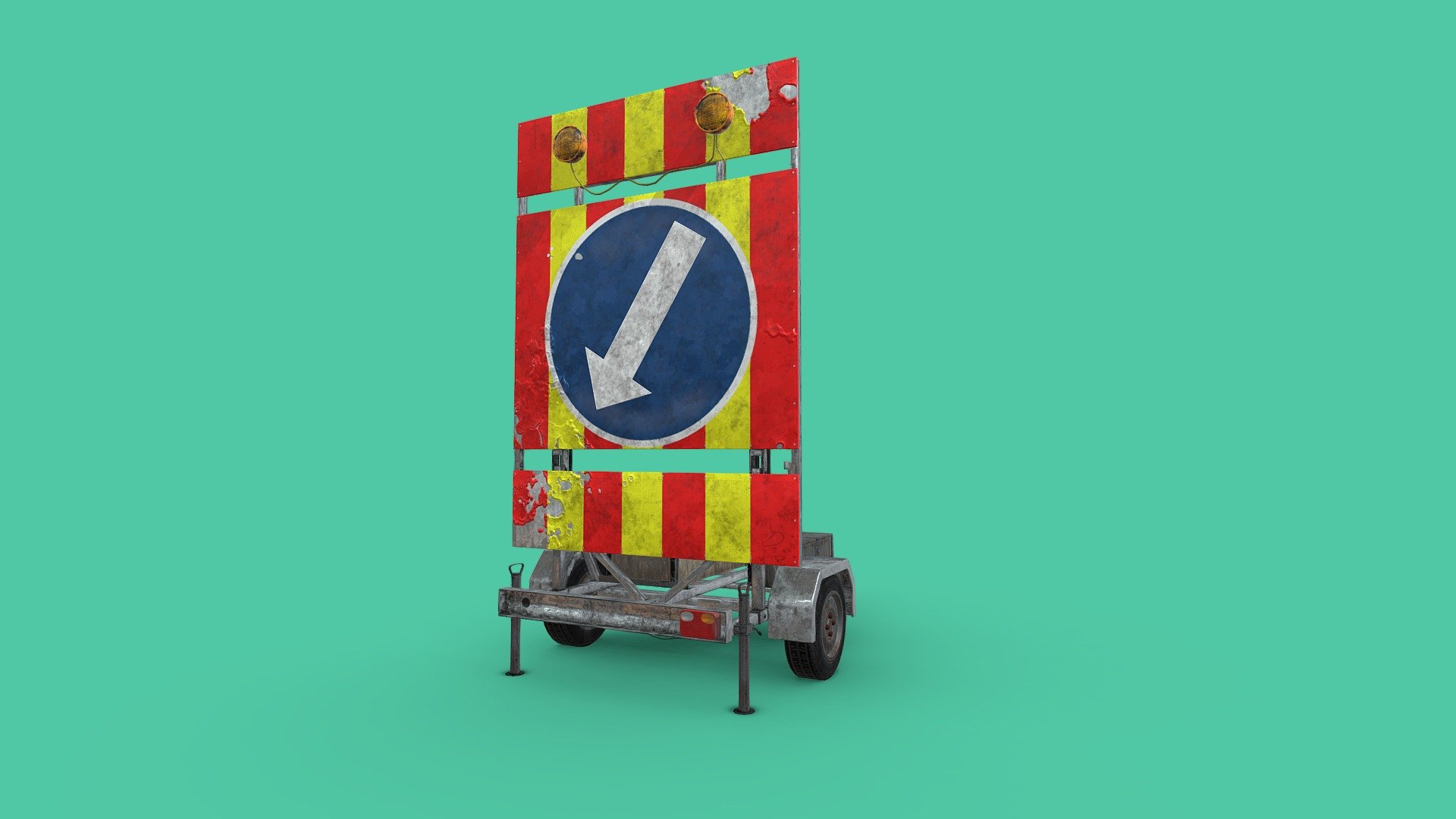 Trailer Traffic Sign - 3D model by Tatkoi [e669573] - Sketchfab