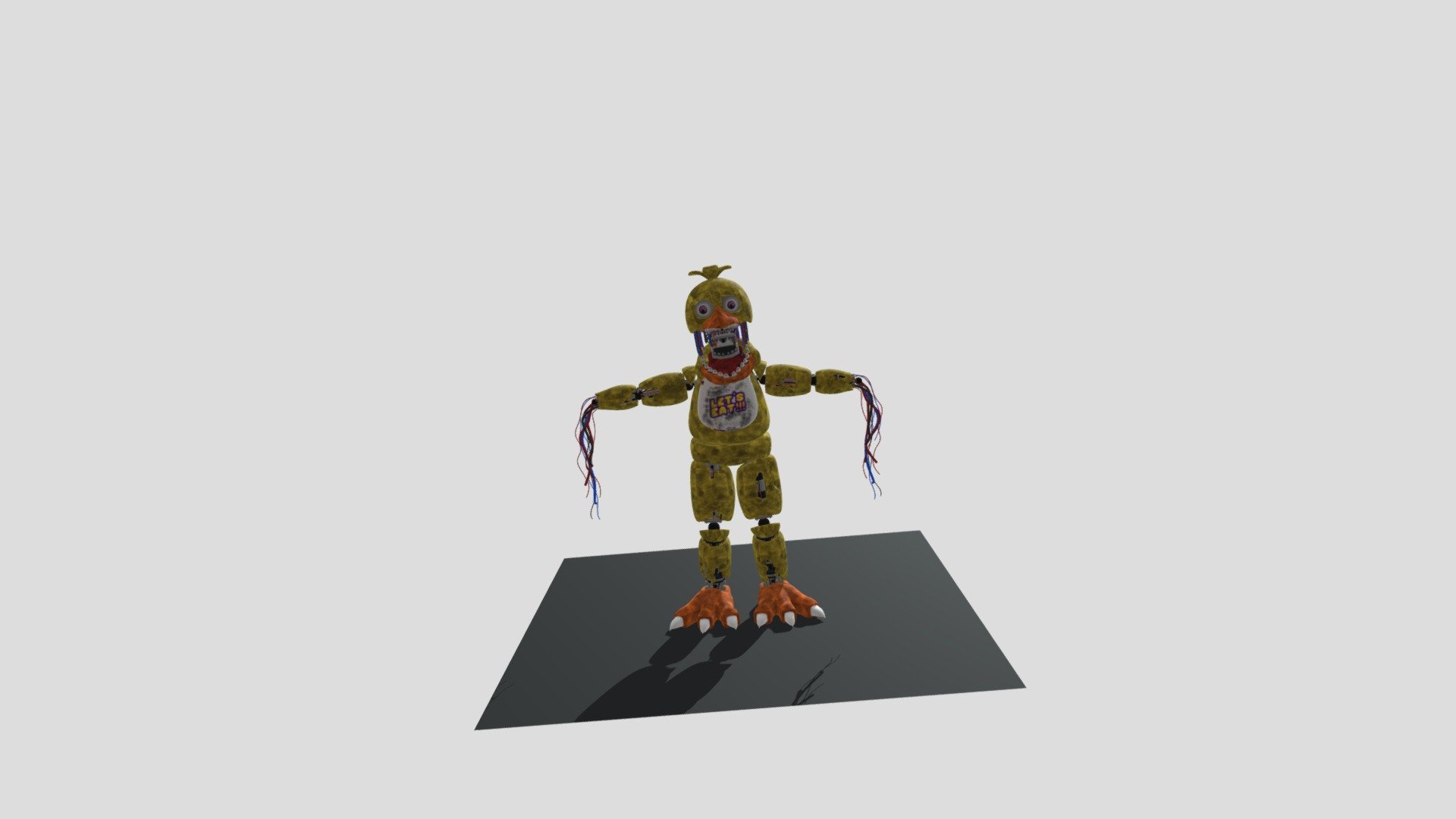 Withered Chica - Download Free 3D Model By Dwall8611 [e669af1] - Sketchfab