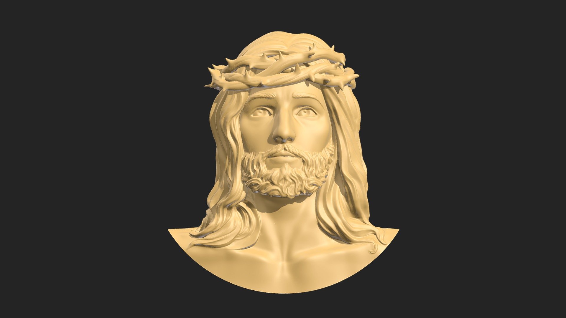 Jesus Head Pendant 3D Print - Buy Royalty Free 3D model by Frezzy ...