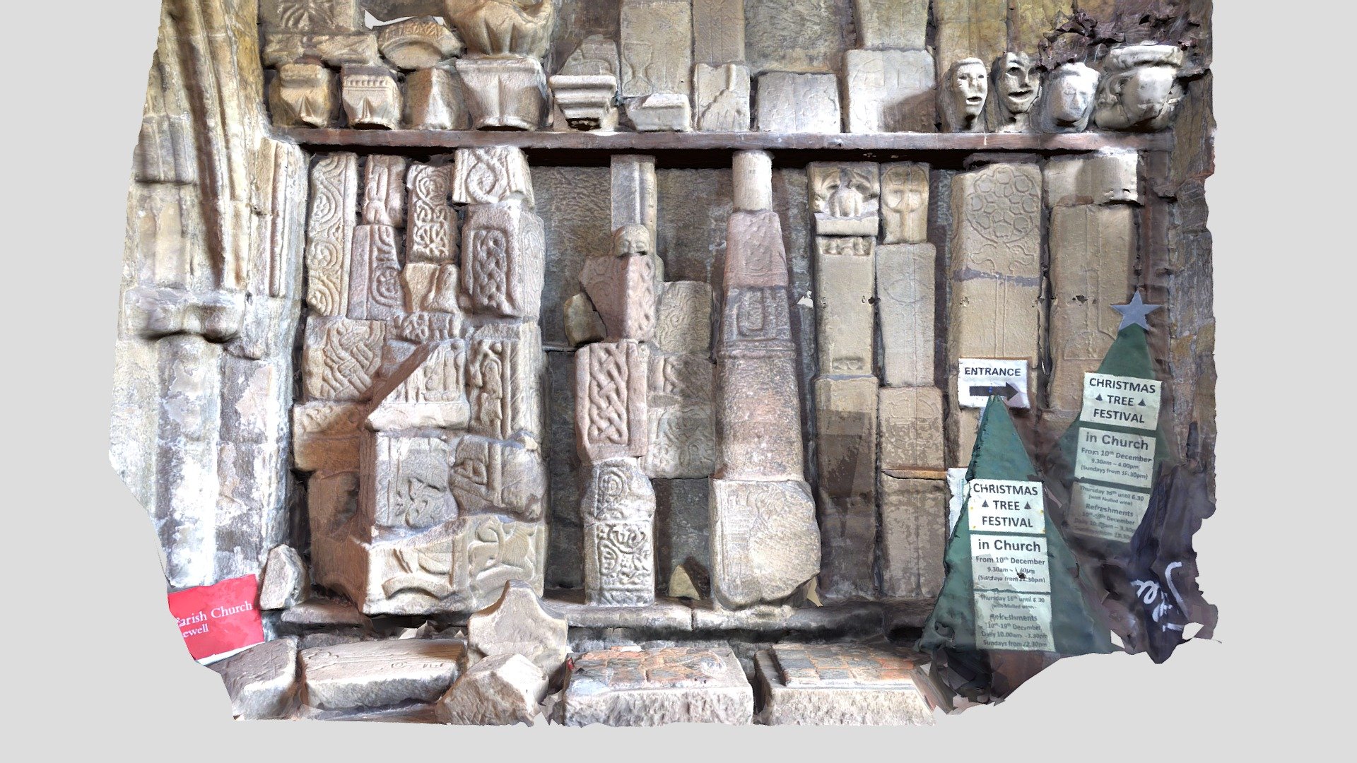 Anglo-Norse stones, church porch, Bakewell, UK
