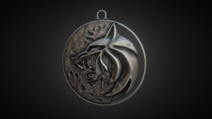 The Witcher medallion print 3D Model