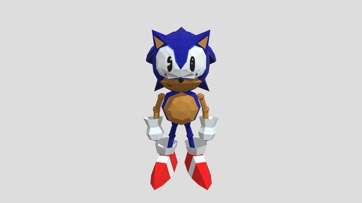 Sonic Mars Sample Program (COLORED) 32X 3D Model