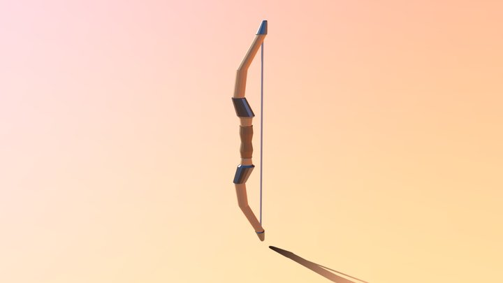 Low Poly Short Bow 3D Model