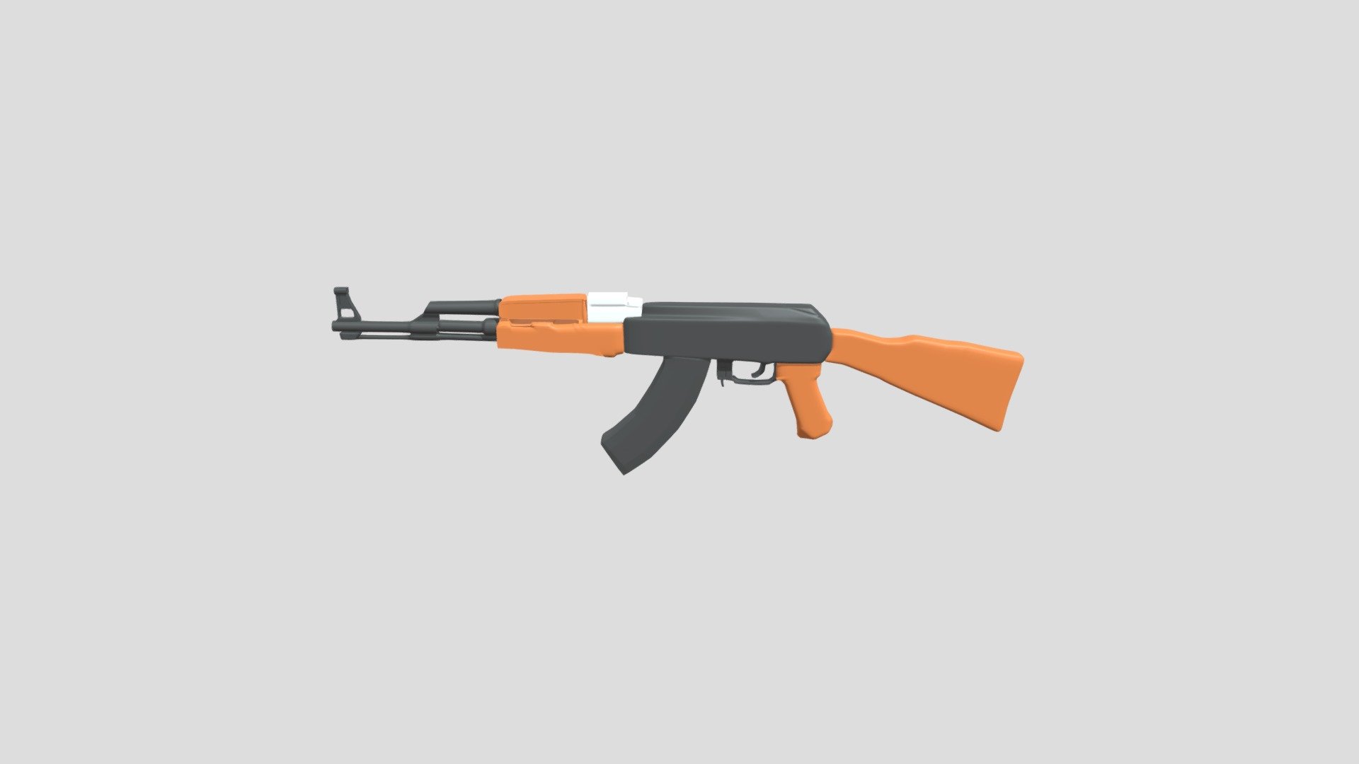 low poly ak-47