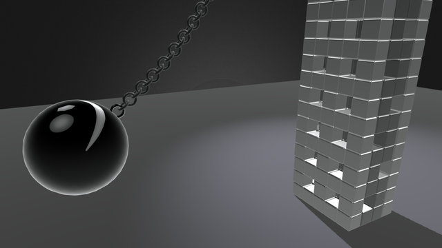 Bullet Physics Demolition Animation 1