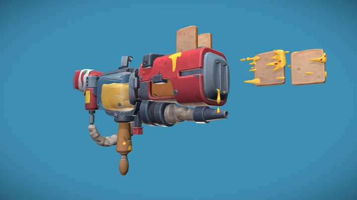 Bread Gun 3D Model