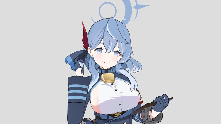 BlueArchive　fanart　天雨 アコ　by魔王 3D Model