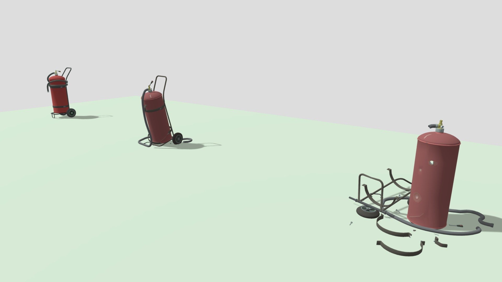 [HW XYZ School] Fire extinguisher (damage)