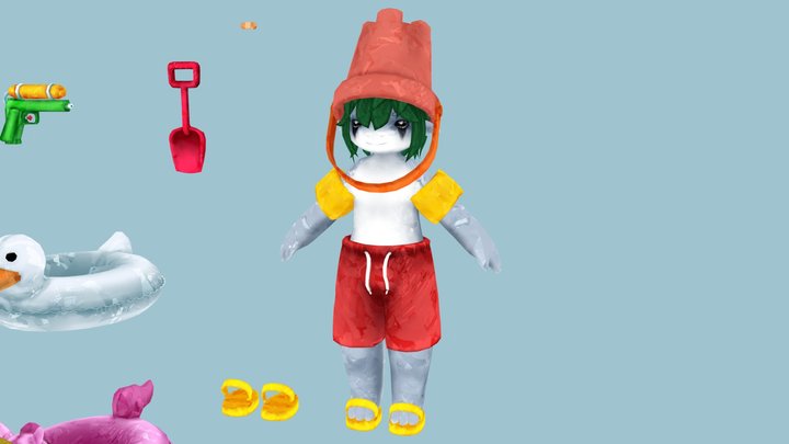 🪣🦈BucketShark 🪣🦈 - VRChat Avatar 3D Model