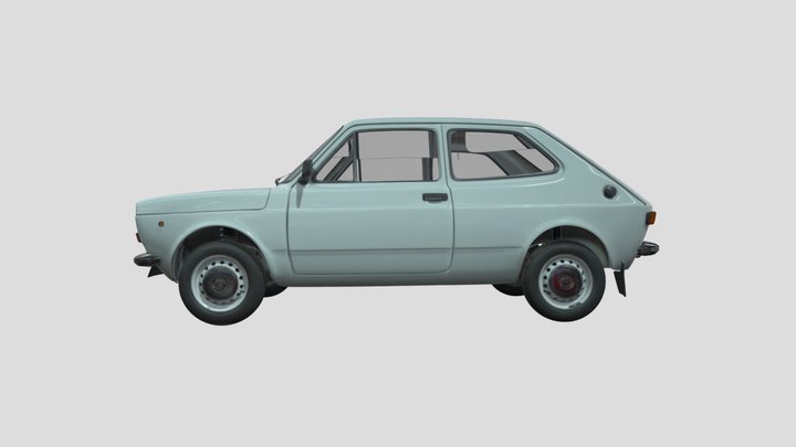 Polski Fiat 127p passenger car 3D Model