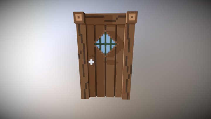 Wooden Door 01 3D Model