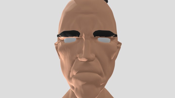 Stylized Elf Head 1 3D Model