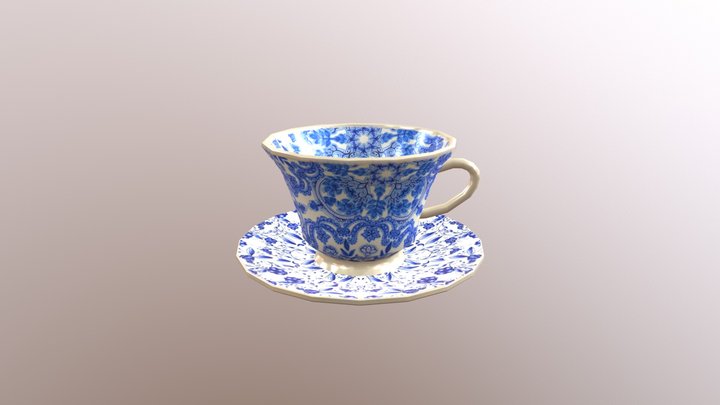 Tea Cup and Saucer 3D Model