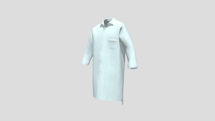 Unisex cotton long shirt 3D Model