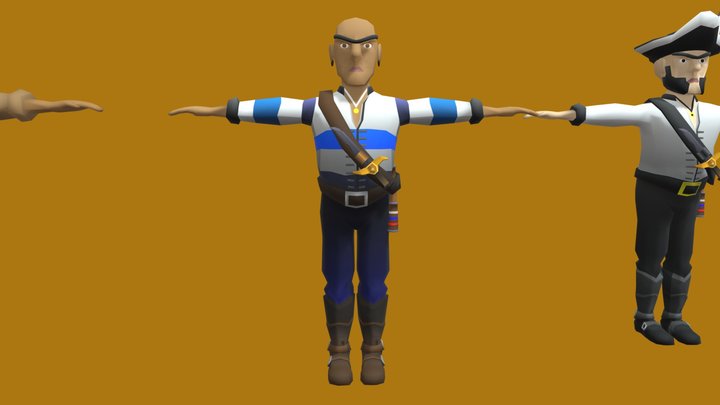 Pirate Character 3D Model