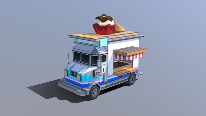 Ice Cream Truck 3D Model
