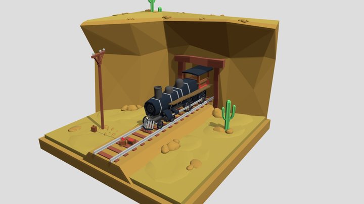 GameArt1 - Desert Scene 3D Model