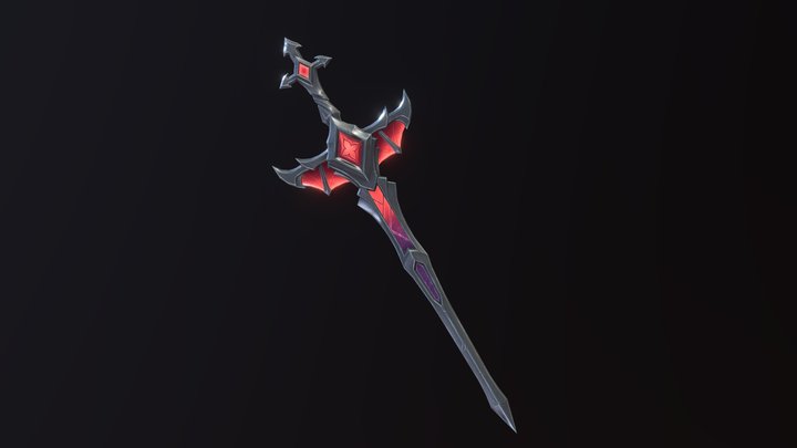 Stylised Gothic Sword 3D Model
