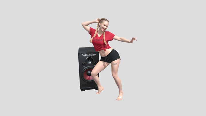 Meshy_AI_Rockin_the_Speaker_0318084740_texture 3D Model