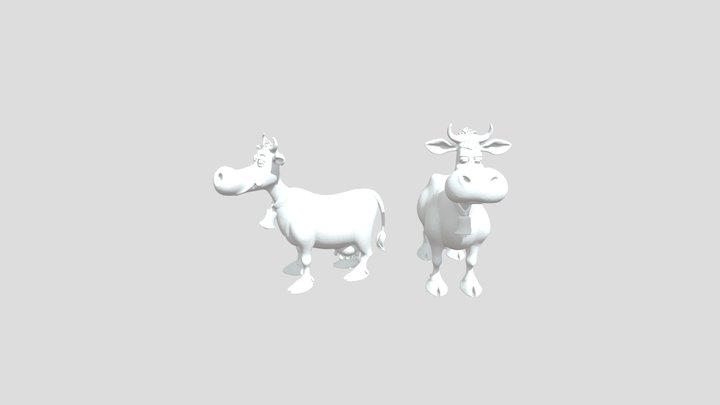 Cow Doodles 3D Model