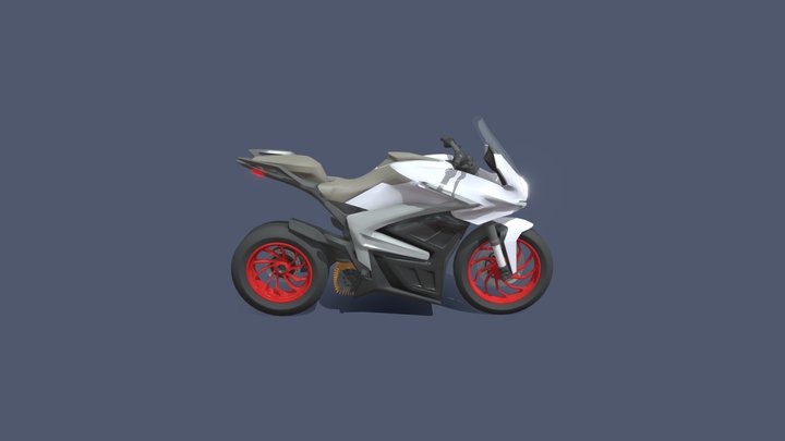 Filip Maukš - electric sport bike animation 3D Model