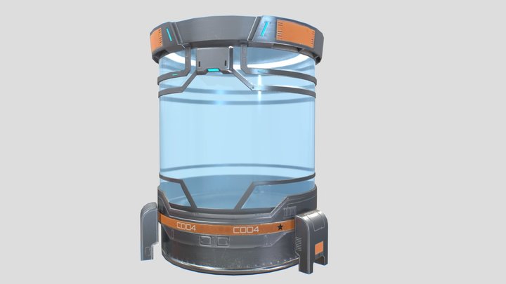 Large Sci-Fi Vat 3D Model