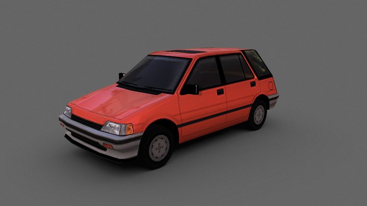 PSX Honda Civic III Shuttle 3D Model