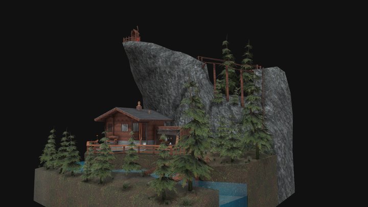 DAE Diorama - Forest Loner 3D Model