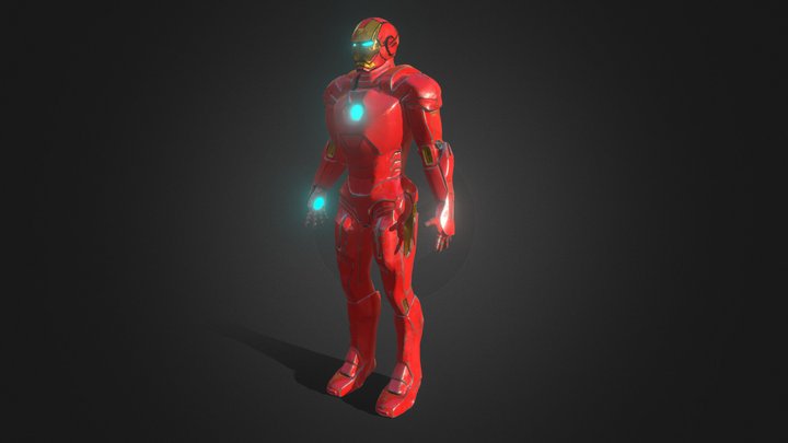 Battle-worn Iron Man 3D Model