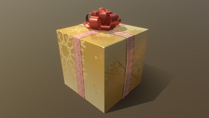 New Year Present Box 3D Model