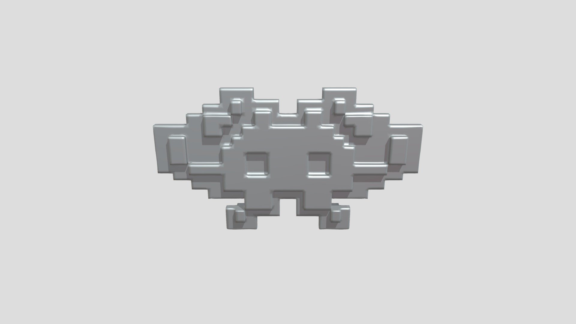 Pixelated alien from retro video game - 3D model by hanqsun [e68bf84 ...