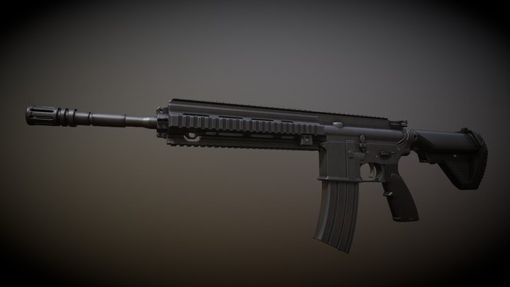 HK 416 3D Model