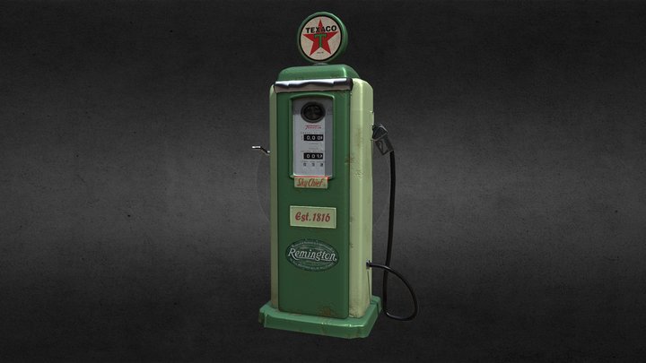 Retro Gas Pump 3D Model