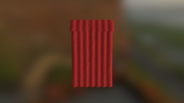 Curtain Texture 3D Model