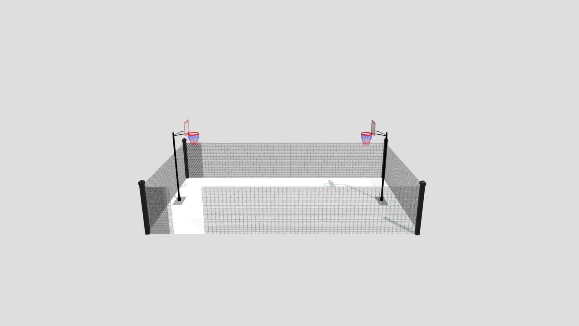 basket ball ground 3d model