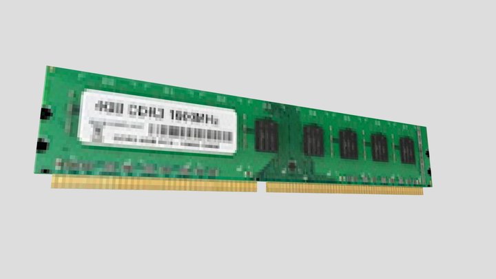 4GB DDR3 1600MHz RAM Stick – Modelo 3D gratuito STL