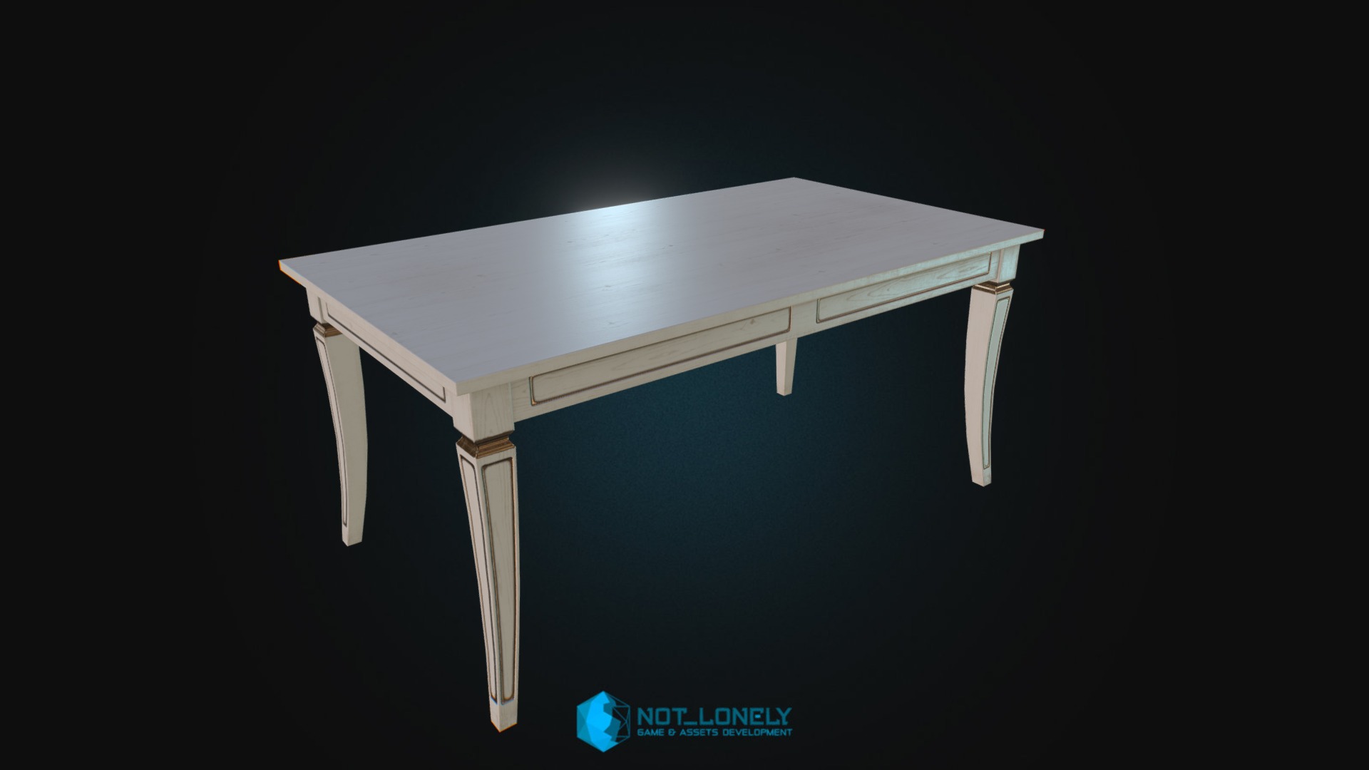 3D model Dining Table - This is a 3D model of the Dining Table. The 3D model is about a table with a lamp shade.