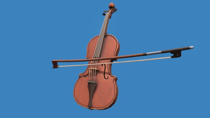 Stylized Violin 3D Model