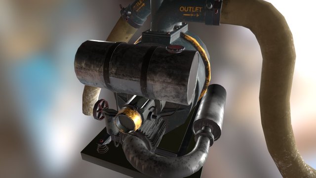 Old-Timey Water Pump 3D Model