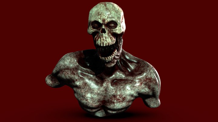 Rotten Demon Bust 3D Model