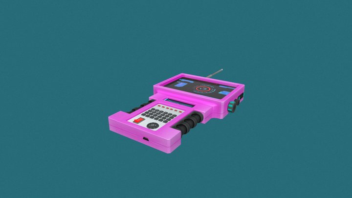 Cyberpunk style mini computer/gadget 3D Model