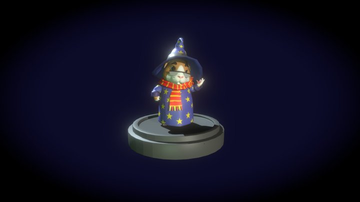 Guinea Pig Wizard / Cuy Hechicero 3D Model