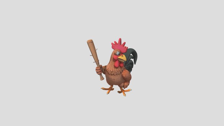 rooster_with_a_bat#0000_hop 3D Model