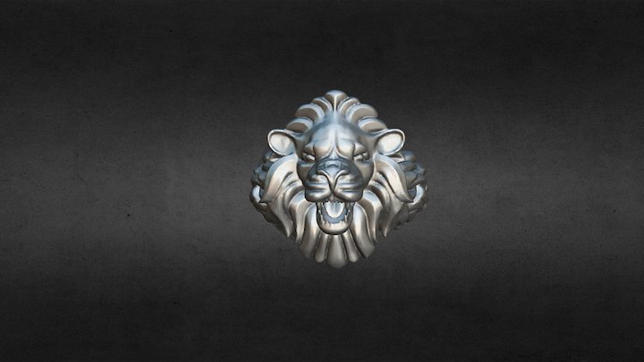 Aslan yüzük  - Lion ring 3D Model