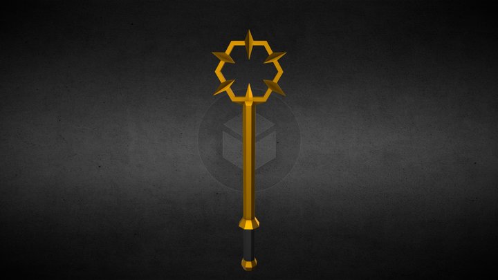 Golden Man Catcher - Low Poly 3D Model