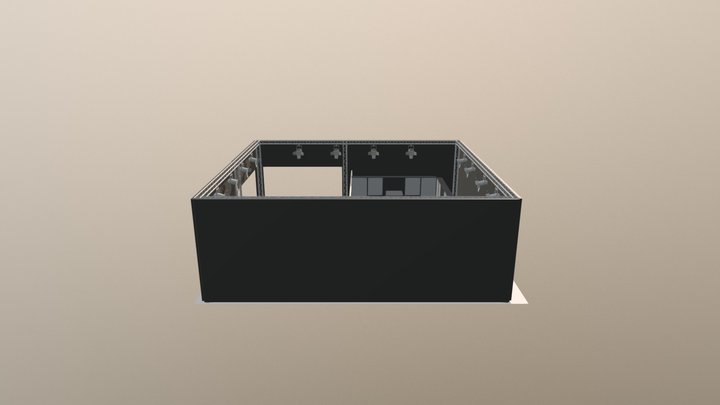 Room Layout With Lights Open 3D Model