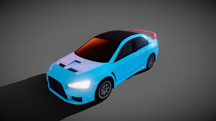 Mitsubishi lancer evolution x 2009 3D Model