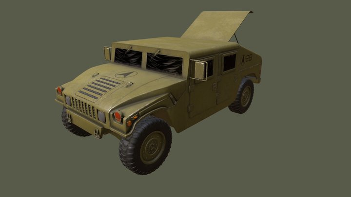 Military Hummer 3D Model