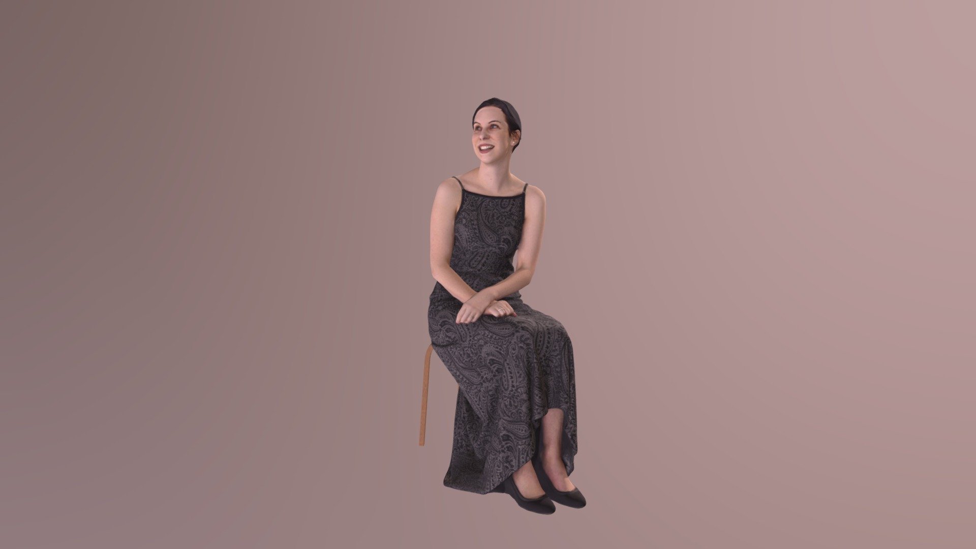 Sitting Woman Elegant Eternal Observing — Sketchfab embed 3D viewer